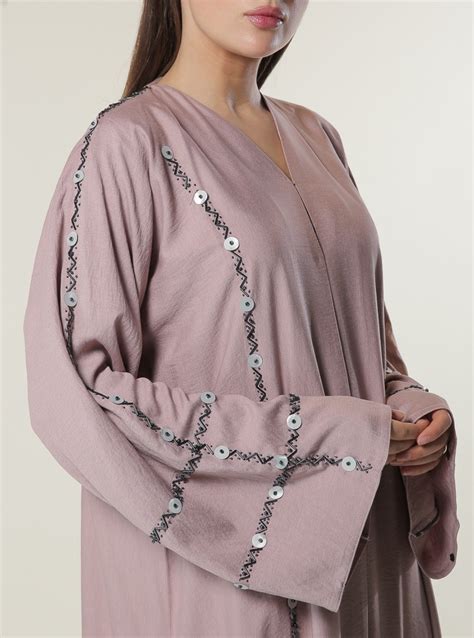 Pink Abaya Blush Pink Abaya Decorated With Embellishments Abayas From