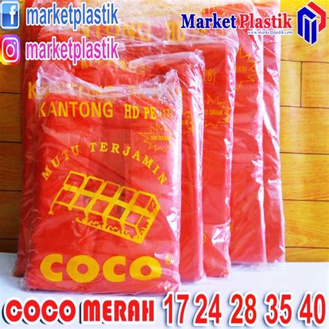 Jual Kantong Plastik Kantong Kresek Hd Coco Merah