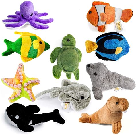 PREXTEX 10 Piece Plush Soft Stuffed Sea Animals Playset Plush Sea Life News