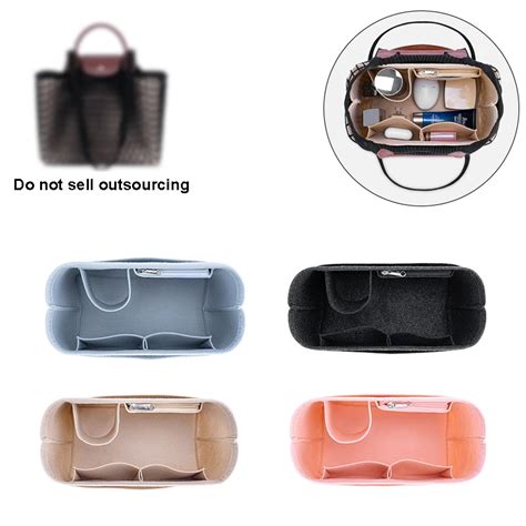 Longchamp FILT Feltro Bolsa Para Mulheres Inserir Organizador Bolsa