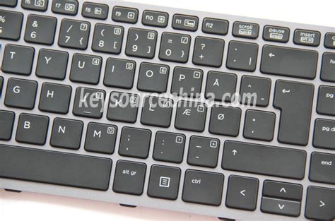 Backlit HP EliteBook Folio 1040 G1 Danish Norwegian Keyboard DK Dansk