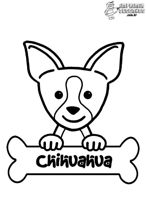 Cachorro Chihuahua Para Colorir Imprimir Desenhos