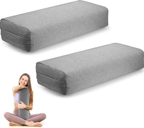 2 Pack Yoga Bolster Pillows For Restorative 25 X 13 4 Meditation Yoga Ebay