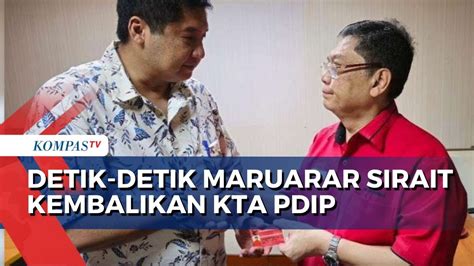 Momen Politisi Maruarar Sirait Pamit Keluar Dari Pdip Dan Kembalikan