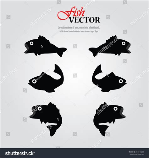 Fish Vectorfish Silhouette Vector Illustration Stock Vector (Royalty ...