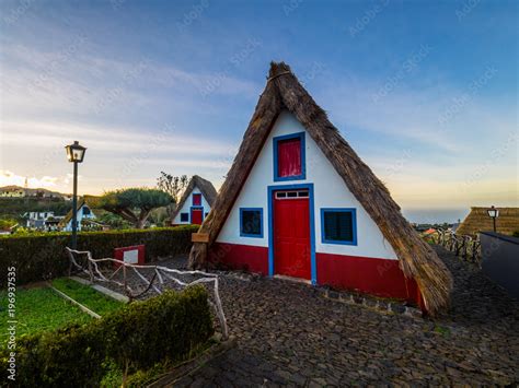 Typical madeiran traditional houses in Santana, Madeira Stock Photo ...