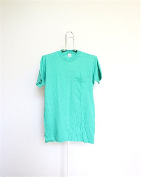 Soft Green Bvd Plain Pocket T Shirt Mens By Beachwolfvintage