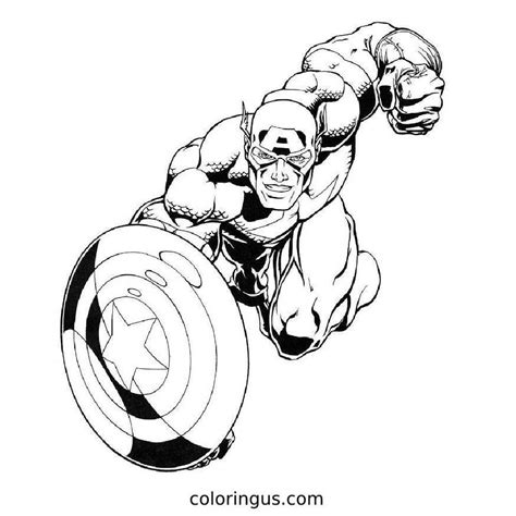 Captain America Coloring Pages Free Printable Pdf