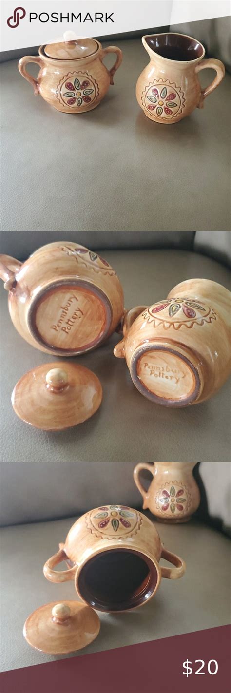 PENNSBURY POTTERY SUGAR AND CREAMER1 | Pottery, Folk design, Creamer