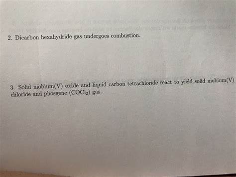 Solved Dicarbon Hexahydride Gas Undergoes Combustion Chegg