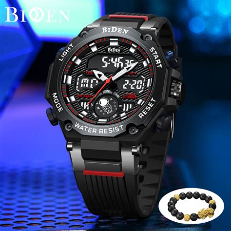 Jual BIDEN Jam Tangan Pria Digital Analog Anti Air Multifungsi