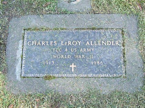 Charles Leroy Roy Allender Find A Grave Memorial