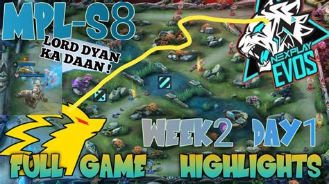 Game Highlights Nxp Evos Vs Onic Ph Mpl Ph S Week Day Mlbb