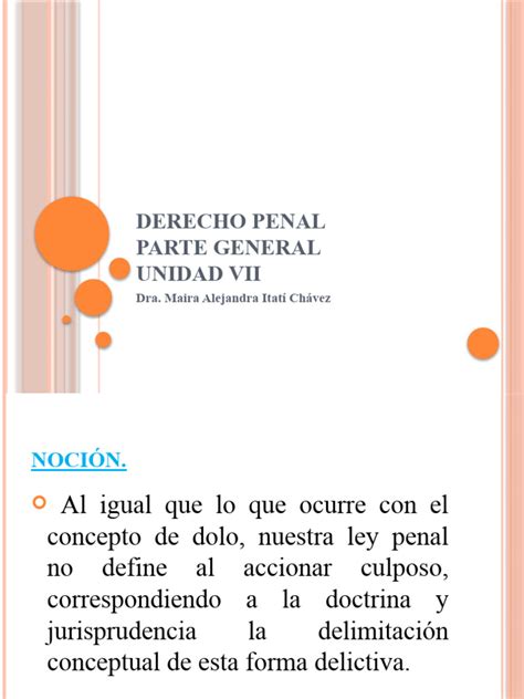 Derecho Penal Parte General Unidad Vii Dra Maira Alejandra Itatí Chávez Pdf Derecho Penal