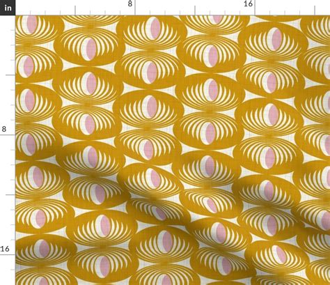 Oculus Mid Century Modern Geometric Fabric Spoonflower