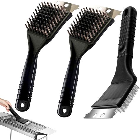 POLIGO Brosse Et Grattoir pour Gril avec Poignée De Luxe Brosse De