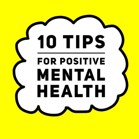 10 tips for positive mental health