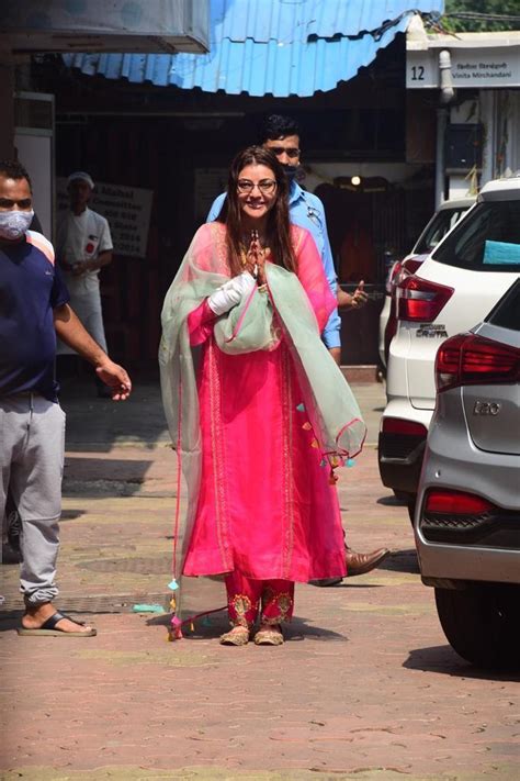 Kajal Aggarwal Snapped Leaving Her Residence For Her Big Day Wedding