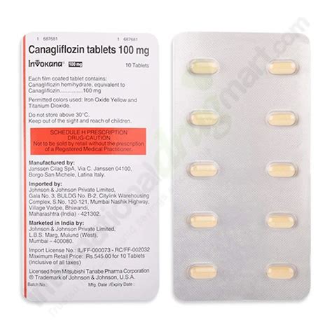 Buy Canagliflozin 100mg Tablets Online | IDM