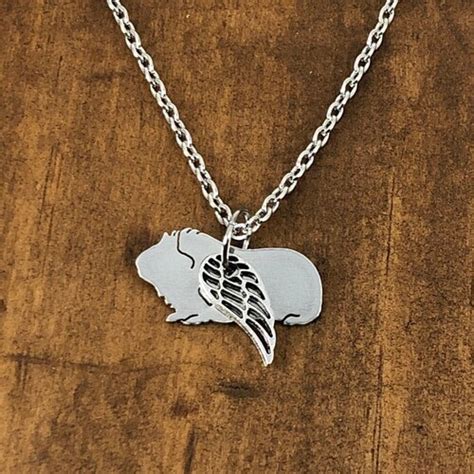 Guinea Pig Necklace Kids Pet Jewelry Monogram Personalized Etsy