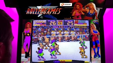 Rollergames Arcade Cabinet Mame Playthrough W Hypermarquee Youtube