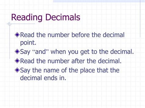 Ppt Reading And Writing Decimals Powerpoint Presentation Free Download Id 6800187