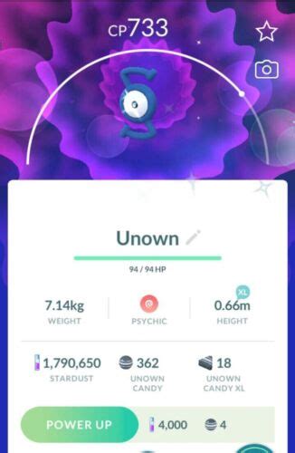 Pokemon Trade Go Shiny Unown S Authentic Ebay