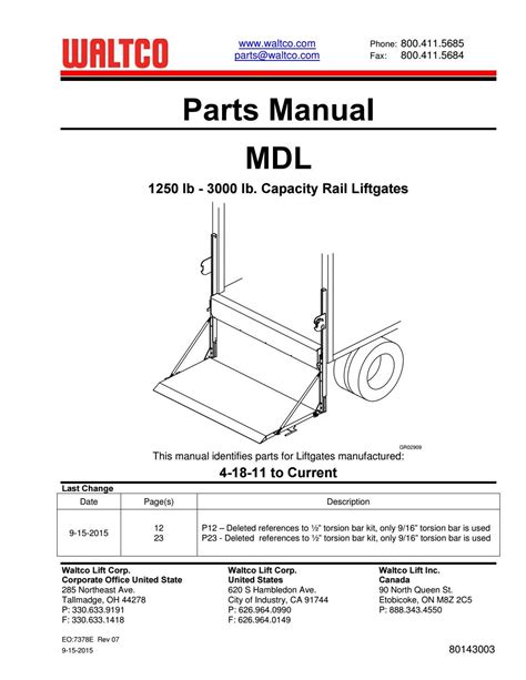 Waltco Liftgate Wiring Diagram - Wiring Diagram