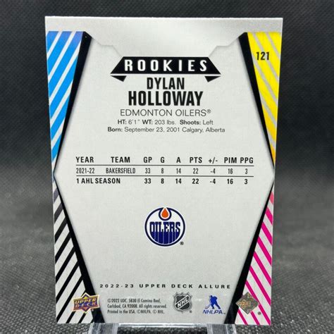 Upper Deck Allure Dylan Holloway Base Rookie Edmonton Oilers