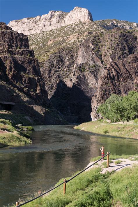 Camping in the wind River Canyon