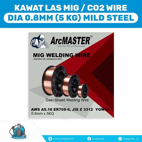 Jual Kawat Las Co2 0 8mm Mig Wire Dia 0 8 Mm 5kg ER70S 6 Arcmaster