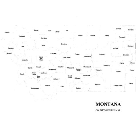 Montana County Map – Jigsaw-Genealogy