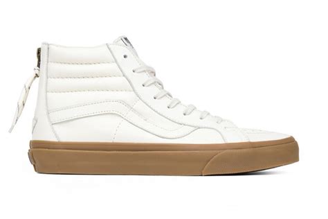 Vans Hiking Sk8 Hi Reissue Zip White Gum Vans Designer Sneakers