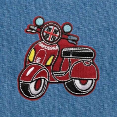 Scooter Vespa Embroidered Embroidery Patch Patches Iron On Sew Etsy