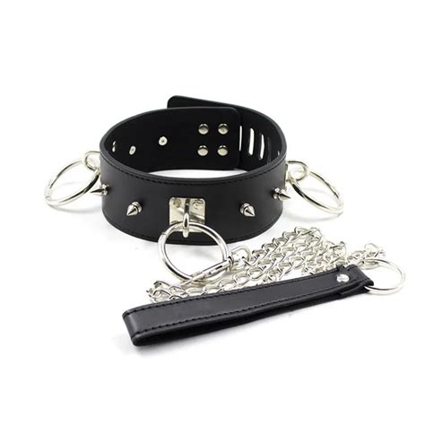 Bdsm Neck Collars Pu Leather Slave Collar Ring Rivet Sex Toy For Couple