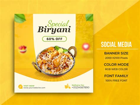 Social Media Special Biryani Banner Template Design by MD AMINUR MIAH ...