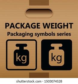 Package Weight Symbol Use On Cartons Stock Vector Royalty Free