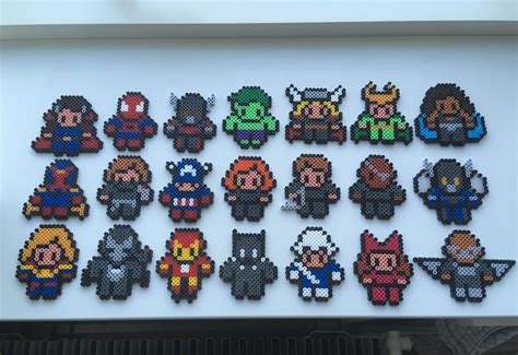 Est N Familiarizados Rigidez Aliviar Plantillas Hama Beads Marvel