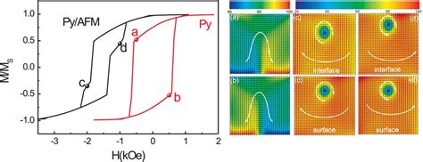 Hysteresis Curves Of Unbiased Red Line Curve And Interface Biased