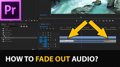 How To Fade Out Audio In Adobe Premiere Pro Cc Min Tutorial Youtube