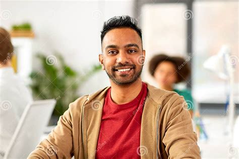 Smiling Indian Man At Office Stock Photo Image Of Office Nice 127222548