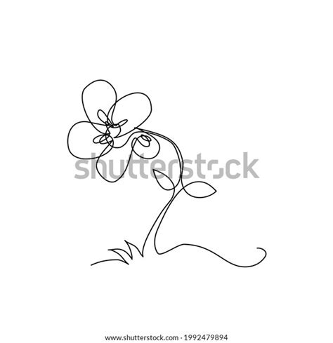 One Line Art Drawing Sunflower Vector Stock Vector (Royalty Free ...