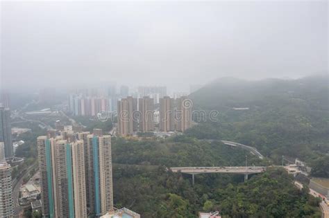 Aerial View Of Hong Kong City Tseung Kwan O March Editorial