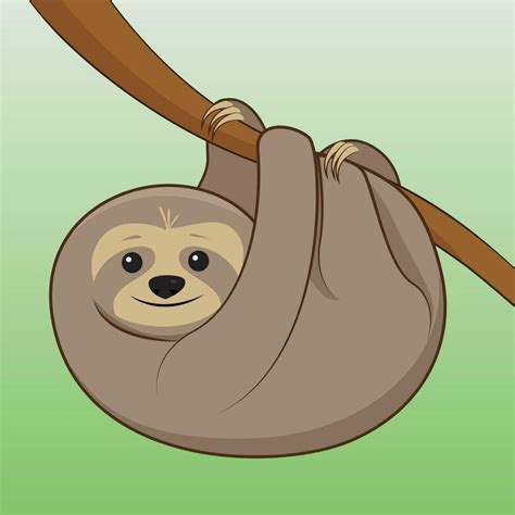 Sloth cartoon illustration vector illustration 26812825 Vector Art at ...