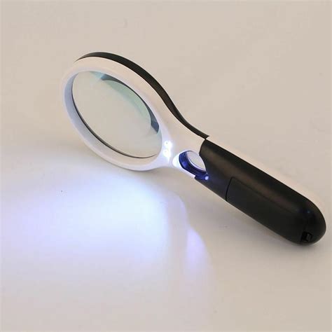 Led Light X Handheld Magnifier Reading Magnifying Glass Lens Jewelry