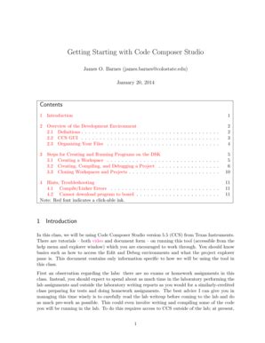 Fillable Online Engr Colostate Getting Starting With Code Composer