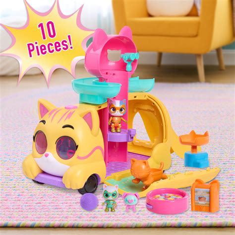 Disney Junior Superkitties Purr ‘n Go Playset And Figures 10 Pieces