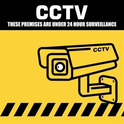 Premium Vector Cctv These Premises Are Under 24 Hour Surveillance