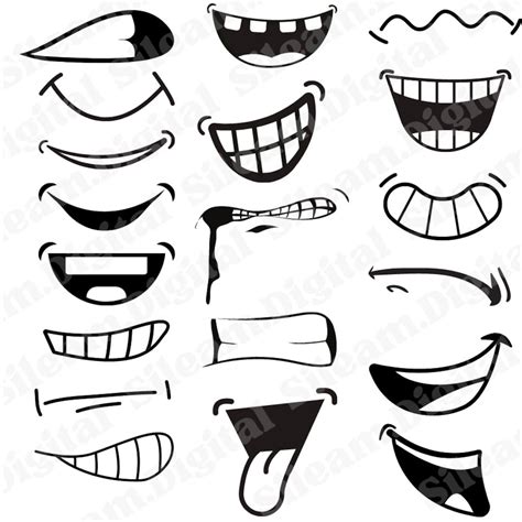 36 Cartoon Mouth Png Files Digital Files For Cricut Cartoon Mouth