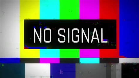 No signal warning text on retro TV scree... | Stock Video | Pond5